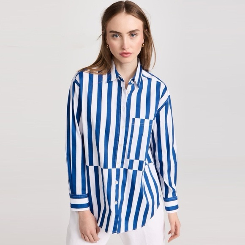 AYR Deep End Button Down - Blue Regatta  Stripe